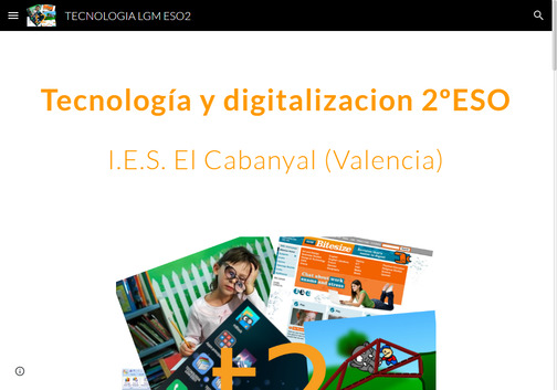 Screenshot de la página web IES El Cabanyal (2º ESO).