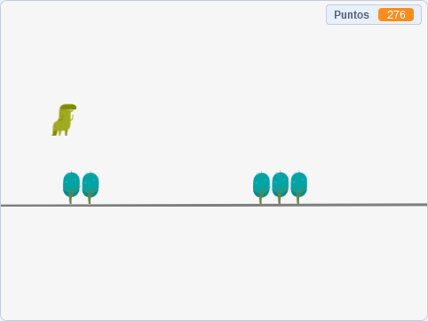 Chrome Dinosaur Game in Scratch, Chrome dino run Game